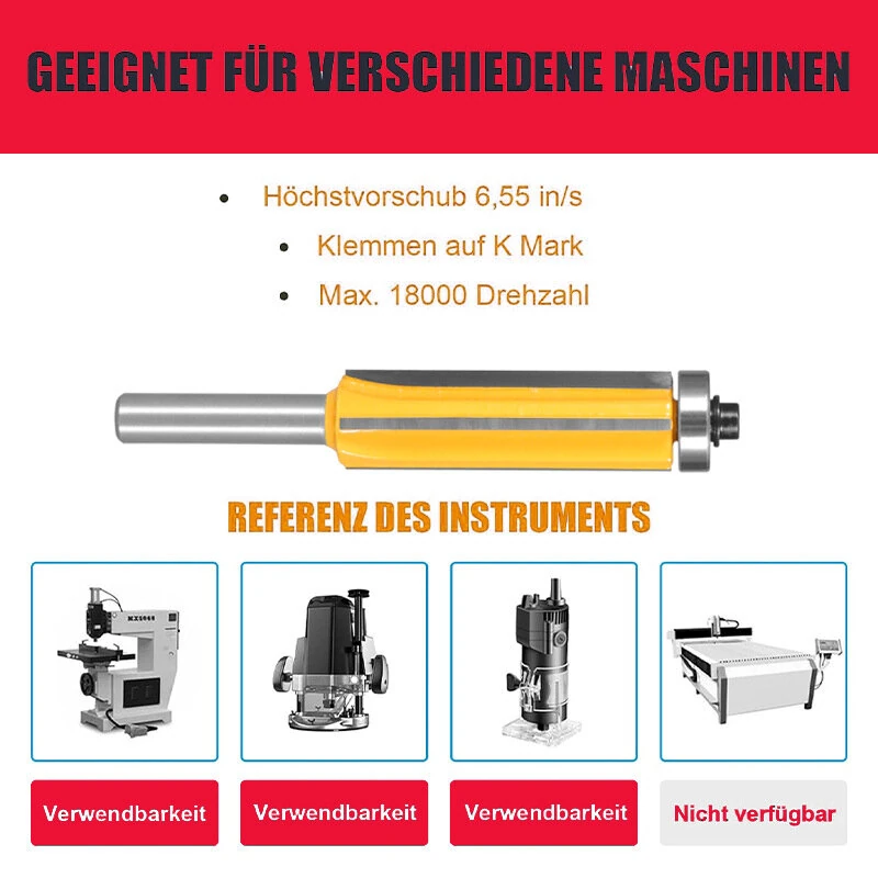 4-Flute Trimming Router Bit 8mm Shank Woodworking Router Bit for Trimming — view 6