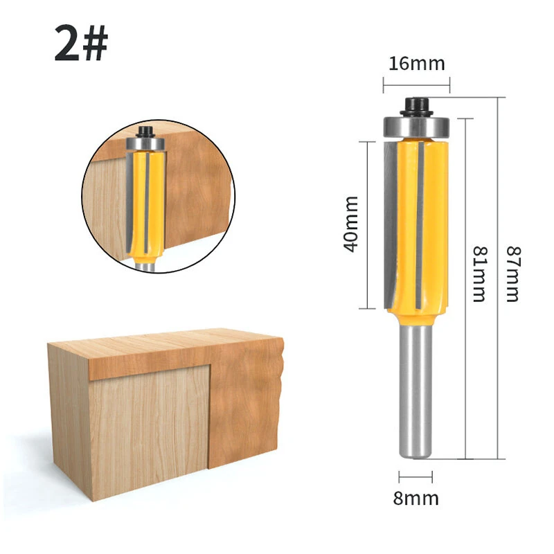 4-Flute Trimming Router Bit 8mm Shank Woodworking Router Bit for Trimming — view 8