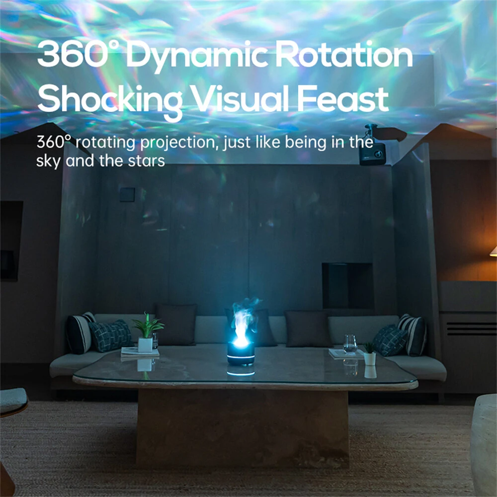 4-in-1 Starry Sky Projector Night Lamp Aroma Diffuser Quiet Humidifier Desktop USB Plug-in Large Fog Volume Colorful Atmosphere Light — view 6