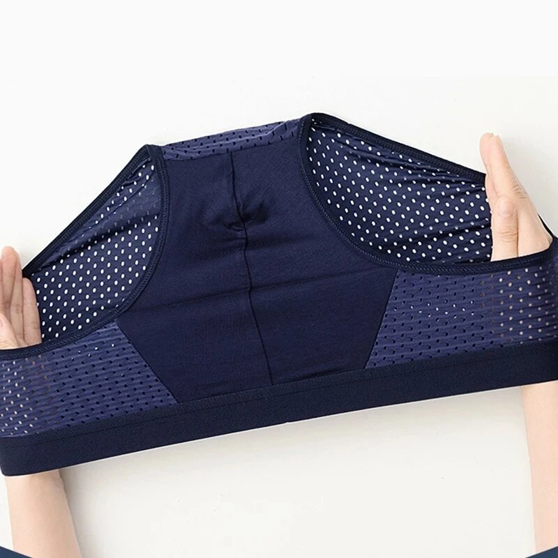 4 Pack Men's Bamboo Mesh Briefs Underwear Breathable Hombre Hole Large Size Panties Male Shorts Lingerie Underpants — view 4