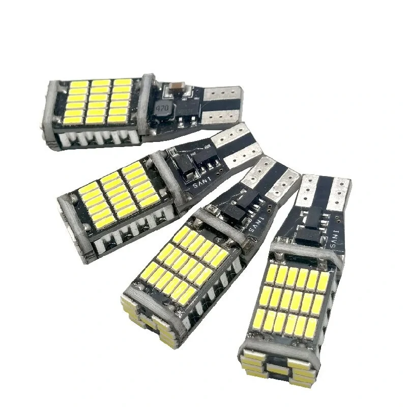 4-Pack Super Bright  T15 4014 45-SMD LED Car Reverse Lights Constant Current Decoding  Turning Tail Fog Lamps Automatic Bulb White — view 2