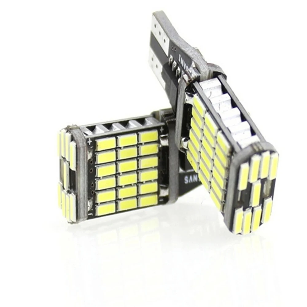 4-Pack Super Bright  T15 4014 45-SMD LED Car Reverse Lights Constant Current Decoding  Turning Tail Fog Lamps Automatic Bulb White — view 5