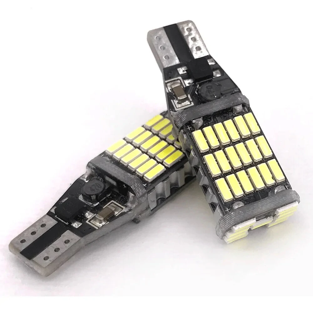 4-Pack Super Bright  T15 4014 45-SMD LED Car Reverse Lights Constant Current Decoding  Turning Tail Fog Lamps Automatic Bulb White — view 6