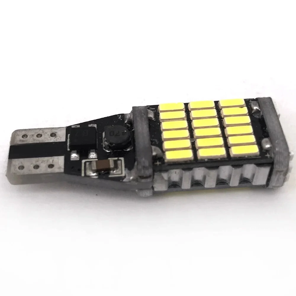 4-Pack Super Bright  T15 4014 45-SMD LED Car Reverse Lights Constant Current Decoding  Turning Tail Fog Lamps Automatic Bulb White — view 7