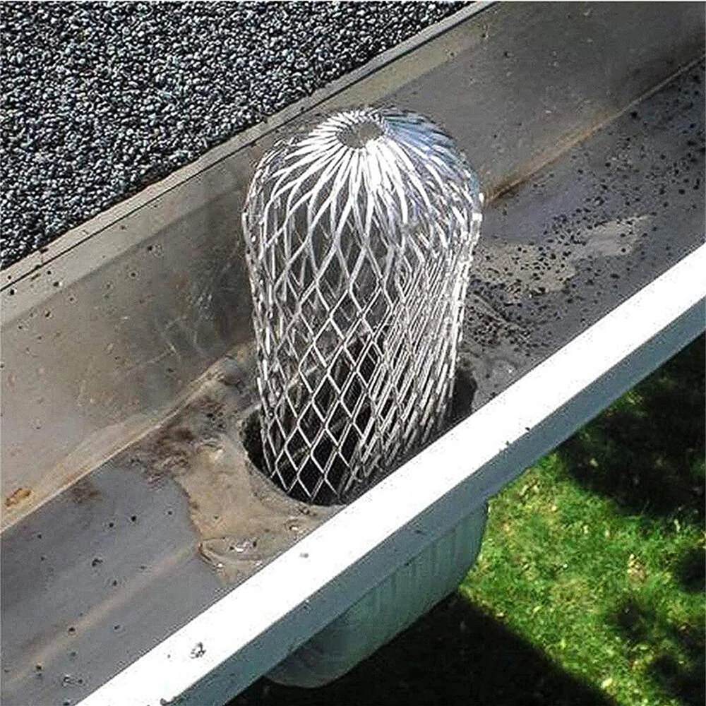 4 Pack Waterproof Aluminum Gutter Guards 3.5x6.5 Inches Expandable Leaf Filter Strainer for Preventing Blockage from Leaves and Debris Easy Installation — view 5