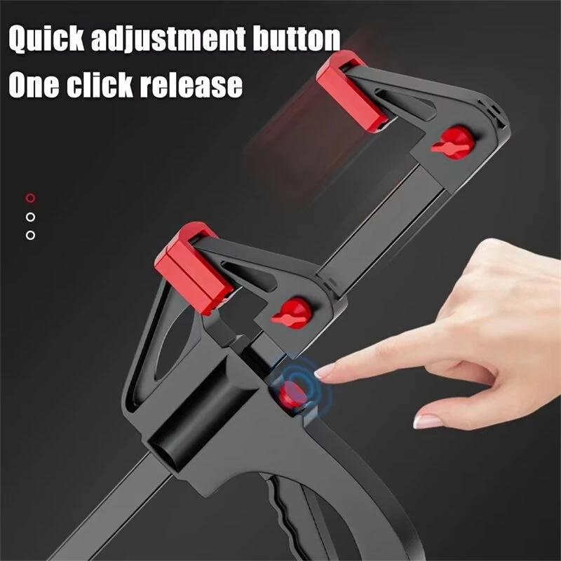 4-Piece 12 Inch Bar Clamps One-Handed Quick-Grip Ratchet Trigger Clamp Spreader for Woodworking Craft — view 4
