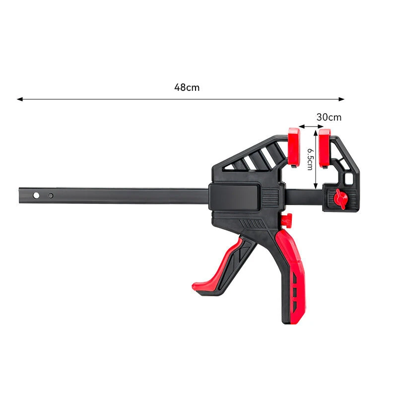 4-Piece 12 Inch Bar Clamps One-Handed Quick-Grip Ratchet Trigger Clamp Spreader for Woodworking Craft — view 7