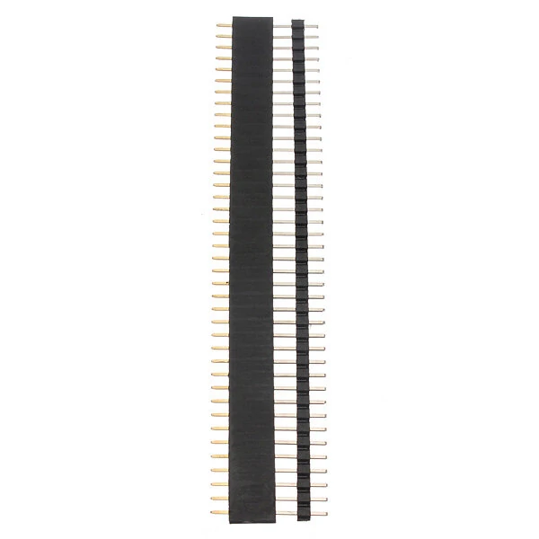 40 Pin 2.54mm Male Female SIL Socket Row Strip PCB Connector — view 3