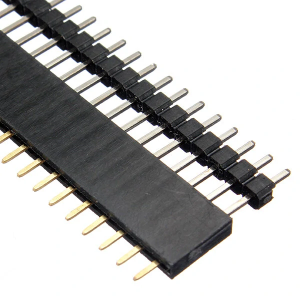 40 Pin 2.54mm Male Female SIL Socket Row Strip PCB Connector — view 4