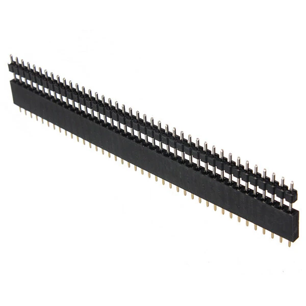 40 Pin 2.54mm Male Female SIL Socket Row Strip PCB Connector — view 6