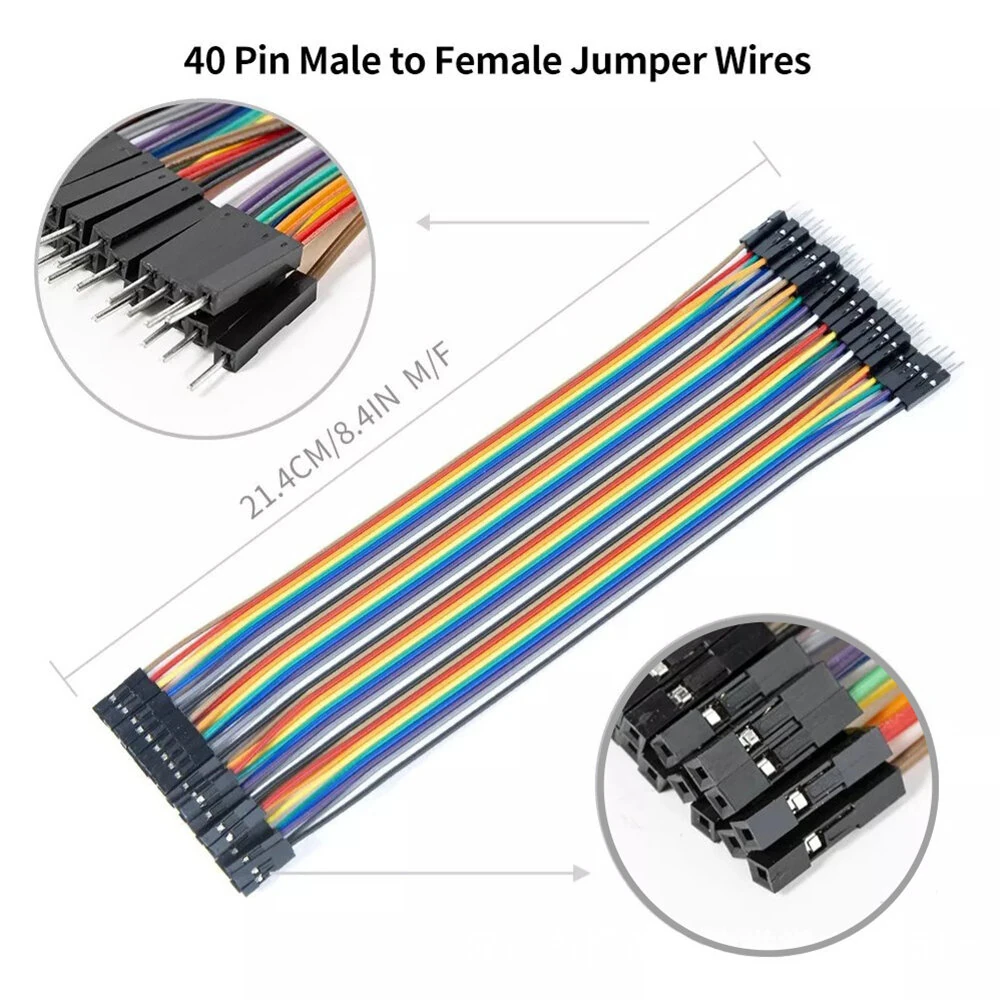 40 Pin Jumper Cable Male to Female/Male to Male/Female to Female 10cm 20cm 30cm Nickel Plated Copper Rainbow Color Wires — view 3