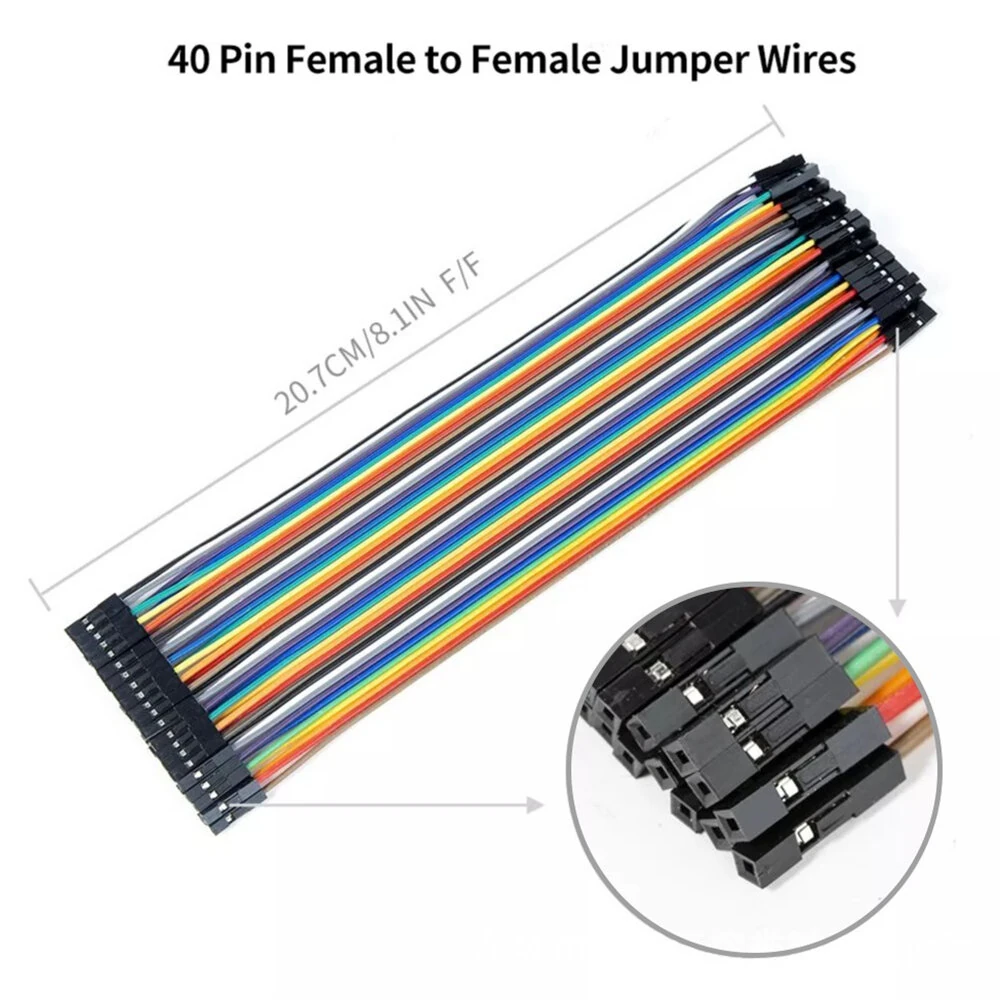 40 Pin Jumper Cable Male to Female/Male to Male/Female to Female 10cm 20cm 30cm Nickel Plated Copper Rainbow Color Wires — view 4