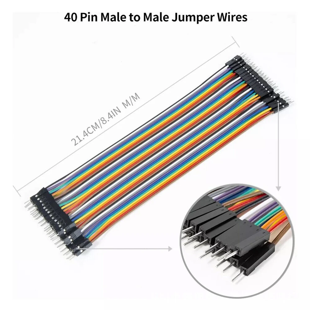 40 Pin Jumper Cable Male to Female/Male to Male/Female to Female 10cm 20cm 30cm Nickel Plated Copper Rainbow Color Wires — view 5