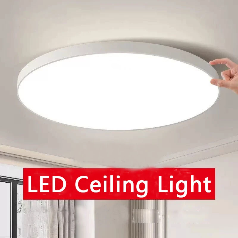 4000K Full Spectrum LED Ceiling Lamp Modern Simple Bedroom Lamp Thin Thickness for Living Room Bedroom Kitchen — view 3