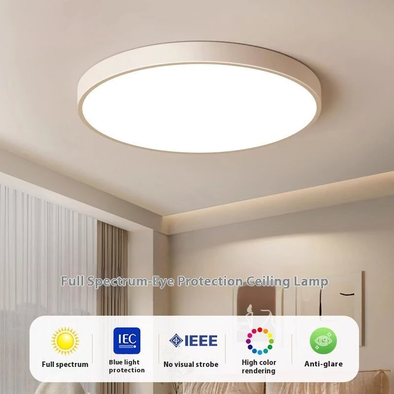 4000K Full Spectrum LED Ceiling Lamp Modern Simple Bedroom Lamp Thin Thickness for Living Room Bedroom Kitchen — view 4
