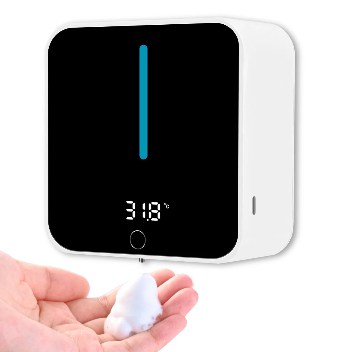 400ML Wall Mount Automatic Foam Soap Dispenser LED Temperature Display Electric Touchless Bathroom Intelligent Washing Hand Machine — image 1