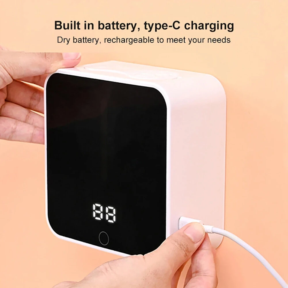 400ML Wall Mount Automatic Foam Soap Dispenser LED Temperature Display Electric Touchless Bathroom Intelligent Washing Hand Machine — view 5