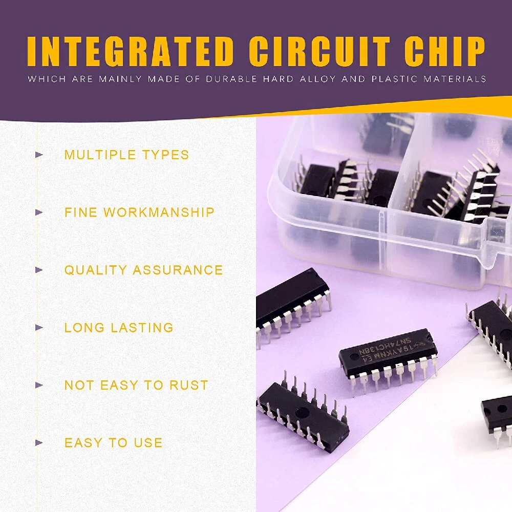 40Pcs 20 Different Types 74HCxx and 74LSxx Series L0gic IC Assortment Kit with C — view 3