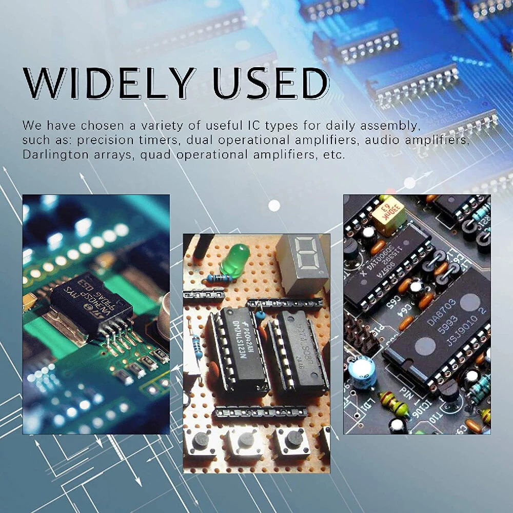 40Pcs 20 Different Types 74HCxx and 74LSxx Series L0gic IC Assortment Kit with C — view 5