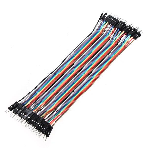 40pcs 20cm Male To Male Color Breadboard Cable Jumper Cable Dupont Wire — image 1