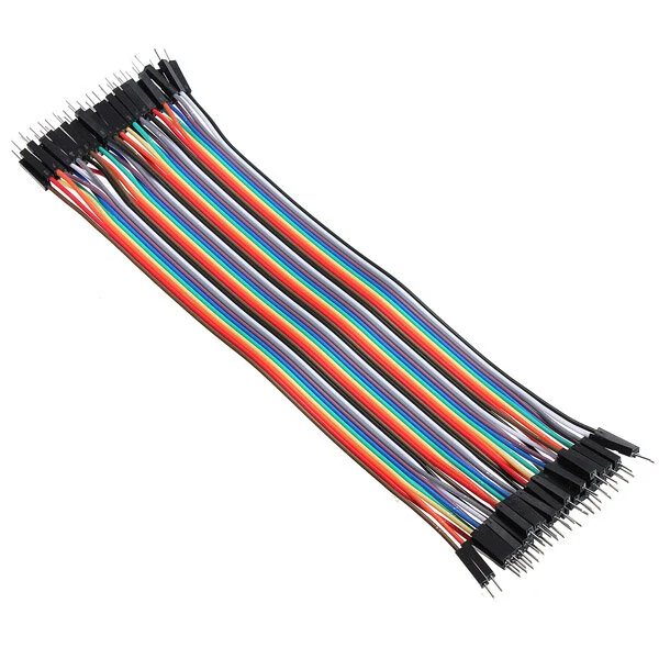 40pcs 20cm Male To Male Color Breadboard Cable Jumper Cable Dupont Wire — view 2