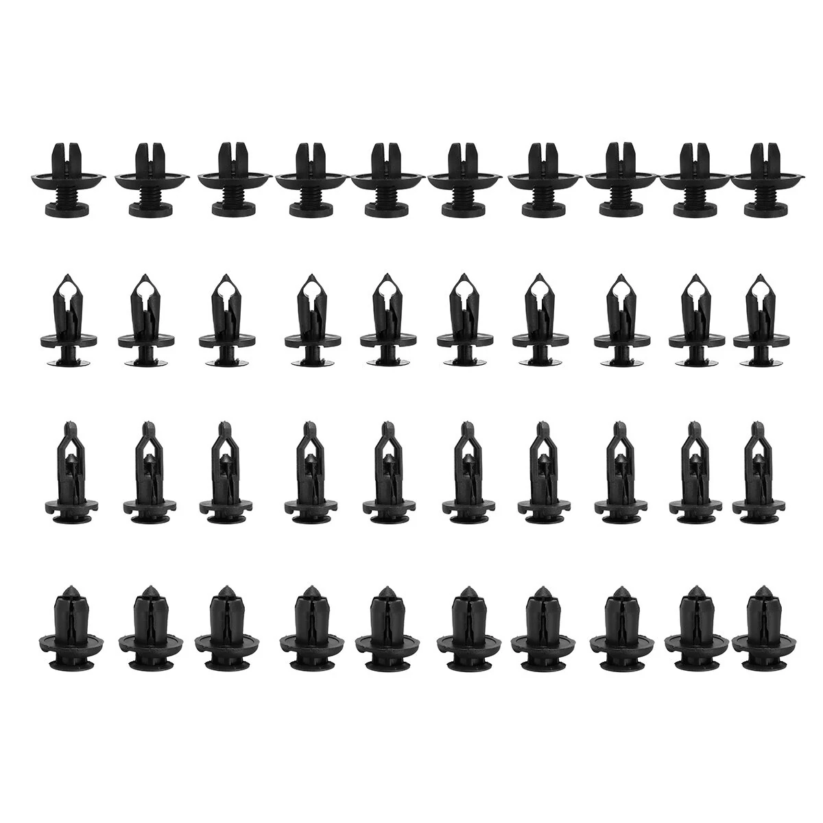 40pcs Push Pin Rivet Bumper Fender Retainer Fastener Bumper Mud Flaps Clip Expansion Screw Kit — view 2