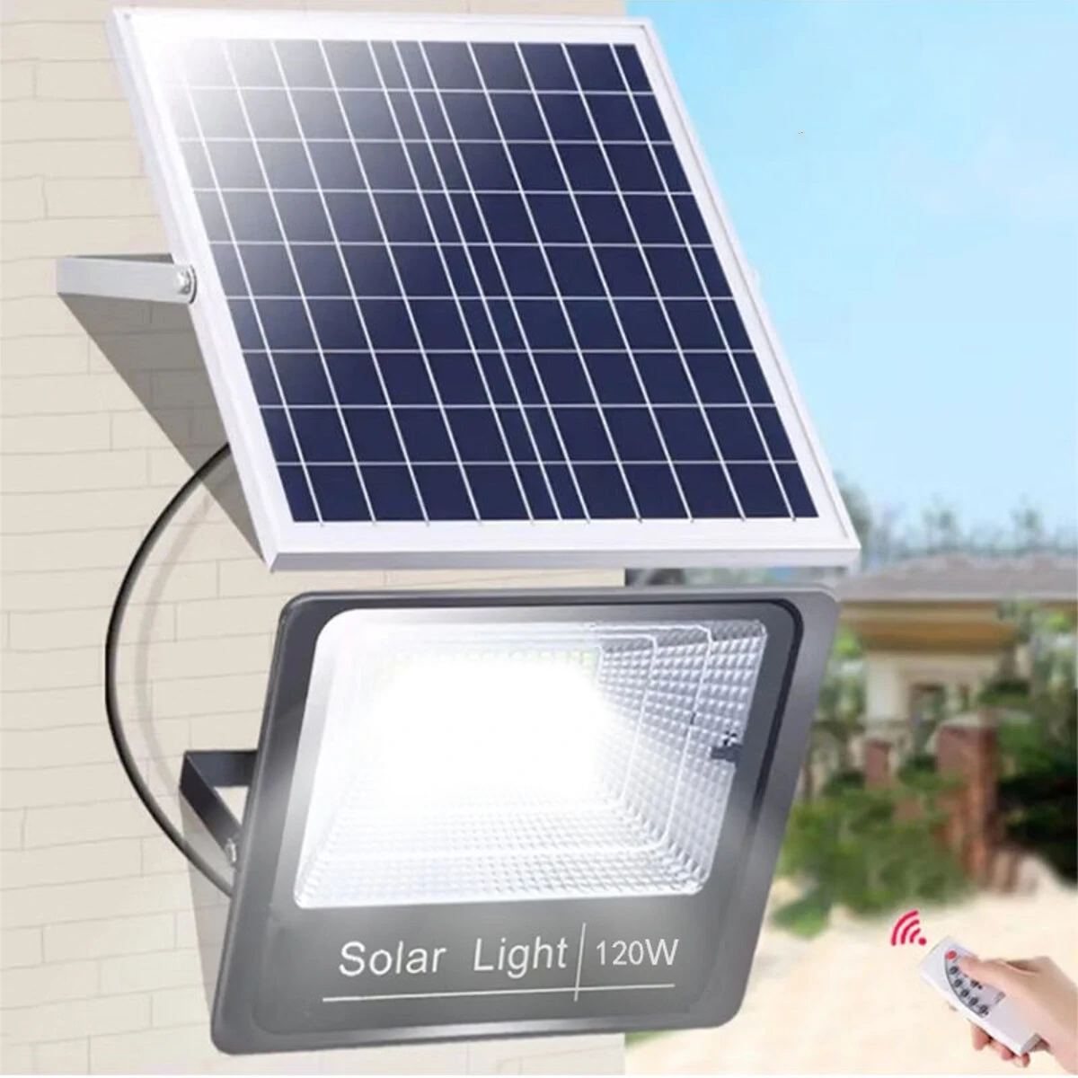 44/170LED Solar Wall Lights Outdoor Waterproof Infrared Garden Lamp Remote control waterproof timing induction light — view 2