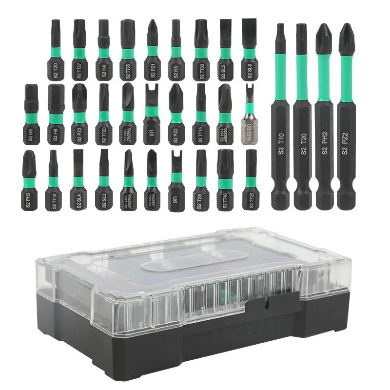 44PC Screwdriver Bit Set Magnetic S2 Steel 635mm Shank Compatible with Electric Screwdriver Drill Lithium Driver — view 5
