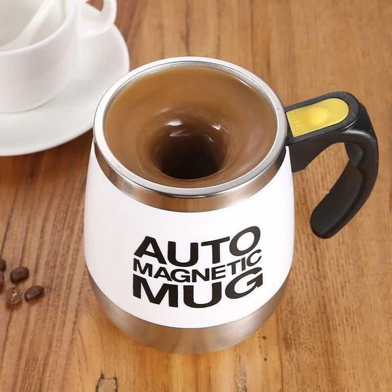 450ml Electric Self Stirring Magnetic Stainless Steel Coffee Mug Coffee Milk Mixing Cup Blender Lazy Smart Mixer Thermal Cup — Pricio