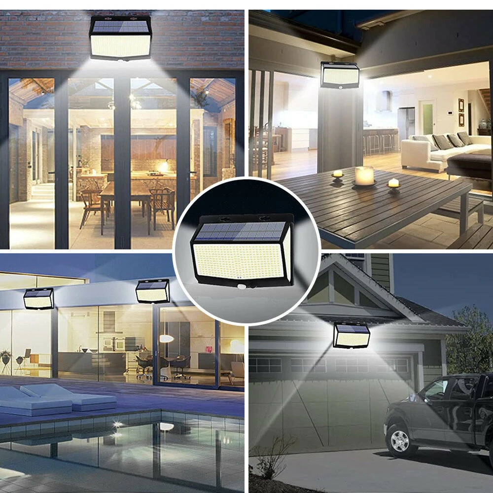 468 LED Super Bright Outdoor Solar Lamp Waterproof 3 Modes Motion Sensor Human Induction Solar Garden Light Yard Garage Lights — view 7