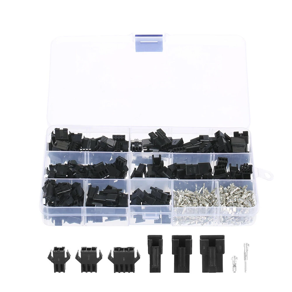 480PCS SM2.54mm Dupont Line Terminal Connector 2P 3P 4P Female and Male Header Connectors Kit — view 3