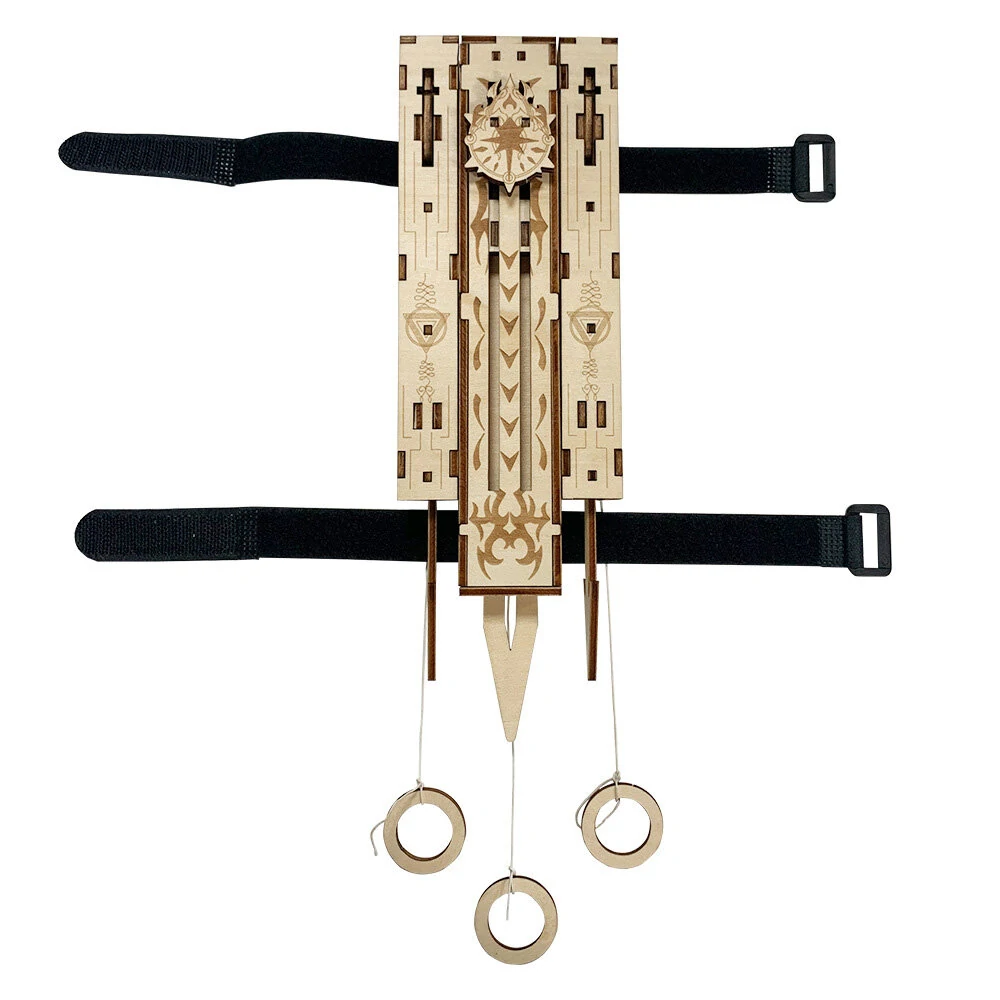 48Pcs DIY Assassin Sleeve Staple Sword Toys Model Game Accessories Handmade Wood Construction Projectile — view 4