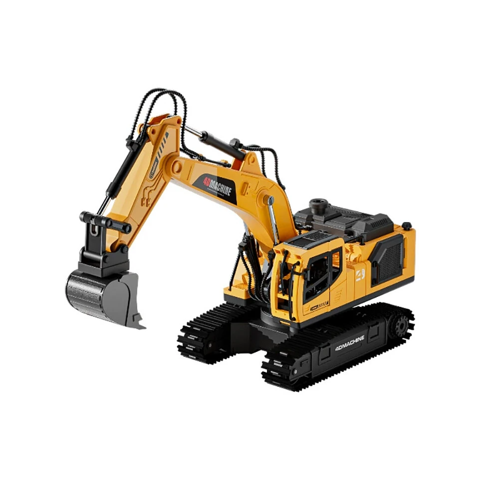 4DRC 4D-E1 E3 3 in 1 RC Simulation Engineering Model Alloy Bucket Excavator Simulated Spray Lights RTR RC Car Children Toys