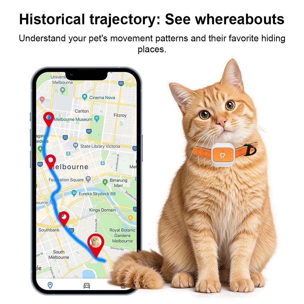 4G LTE Pet GPS Tracker IP66 Waterproof with Long Standby Real Time Tracking for Dogs Cats Electronic Fence Anti-Lost Device — view 3