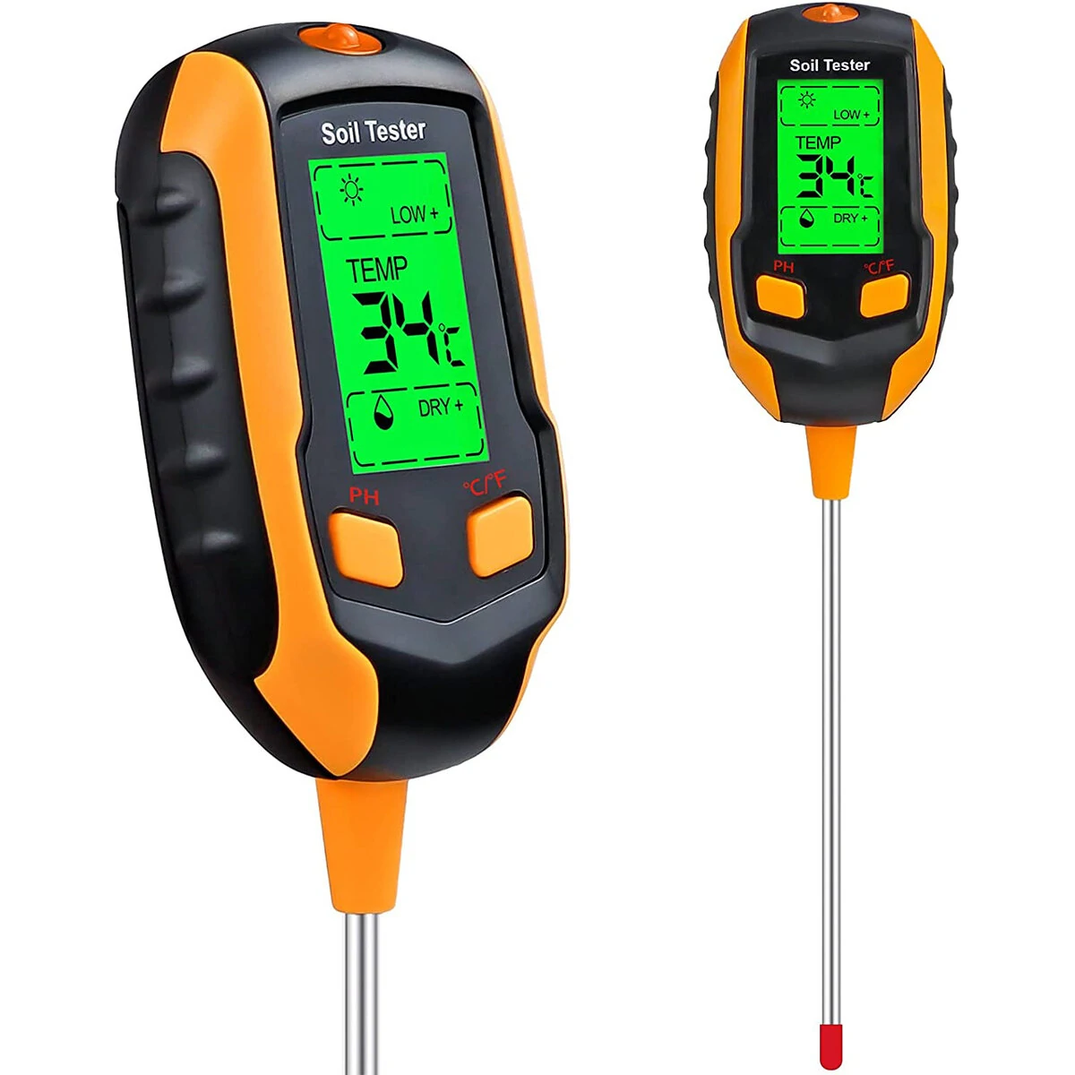 4in1/5in1/6in1 Digital Soil Tester LCD Backlight PH Moisture Temperature Sunlight Intensity Top Gardening Tool — Pricio