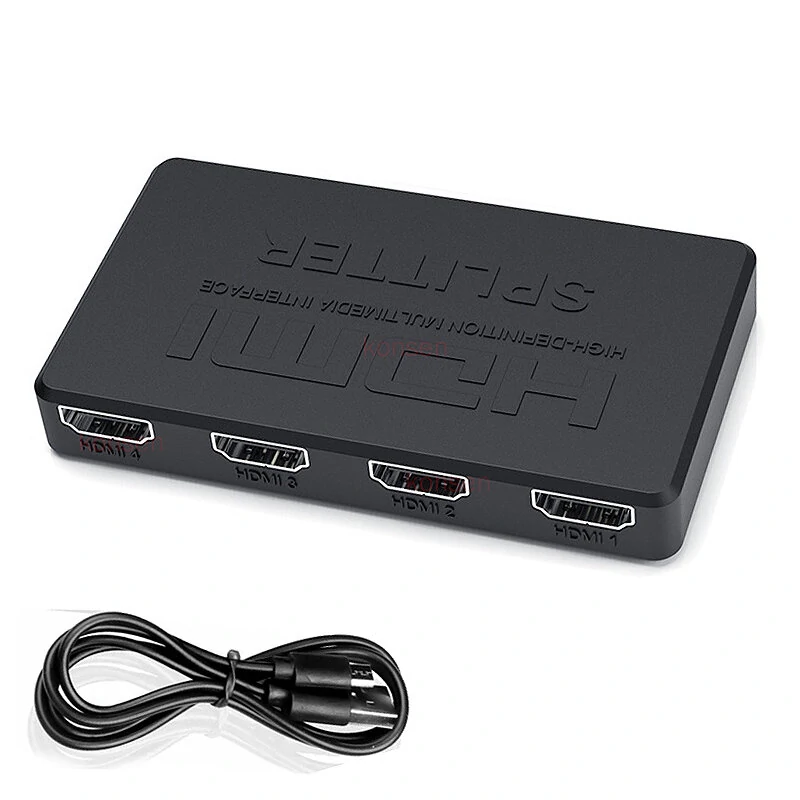 4K HDMI Splitter 1x4 HDMI Distributor Splitter 1 in 4 out Amplifier Video Splitter Converter for PC Laptop TV Monitor Projector — Pricio