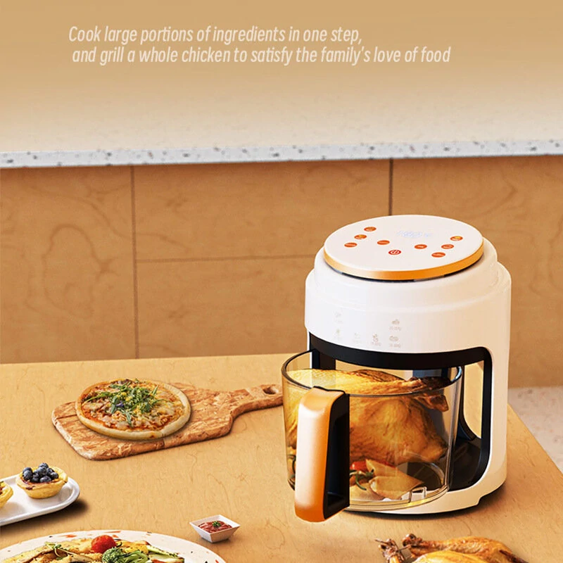 4L Capacity Fully Automatic Household Air Fryer with Touch Control Visible Window for Healthy and Convenient Home Cooking — view 5