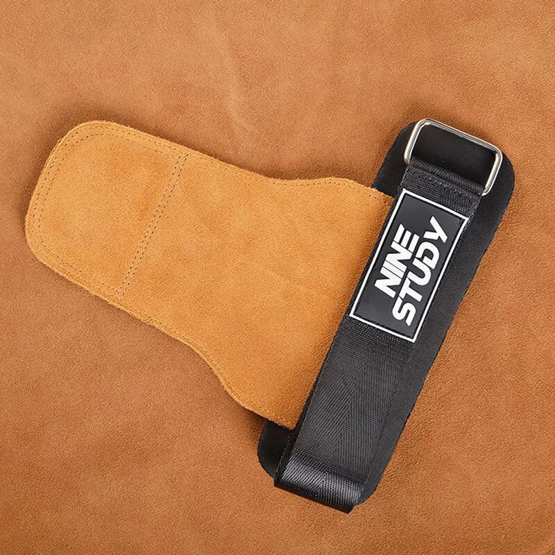 4mm Thickness Fitness Enhance Hand Support Cowhide Soft Material Anti-skid Push-pull Back Auxiliary Horizontal Bar for Gym Strength Training — view 4