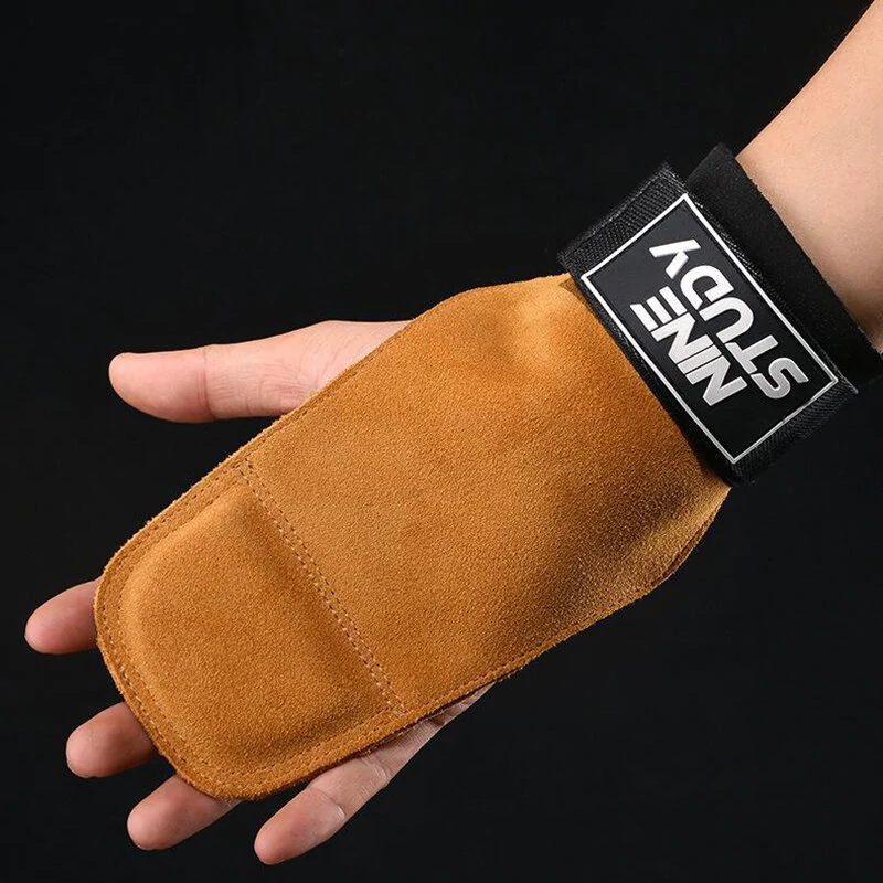 4mm Thickness Fitness Enhance Hand Support Cowhide Soft Material Anti-skid Push-pull Back Auxiliary Horizontal Bar for Gym Strength Training — view 6