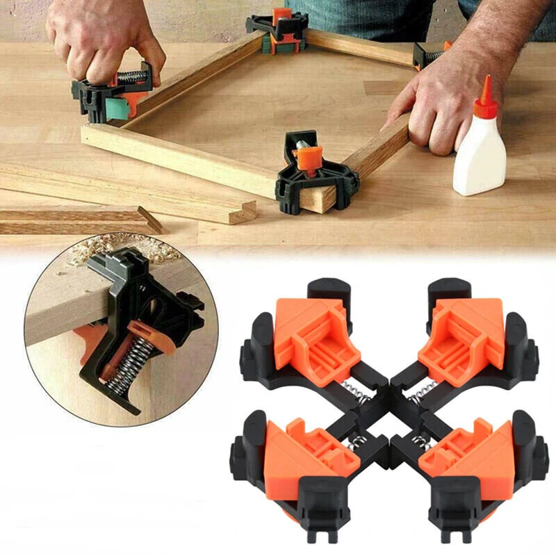 4pcs 90 Degree Corner Clamp Adjustable Right Angle Clamp Woodworking Clip Clamp — view 2