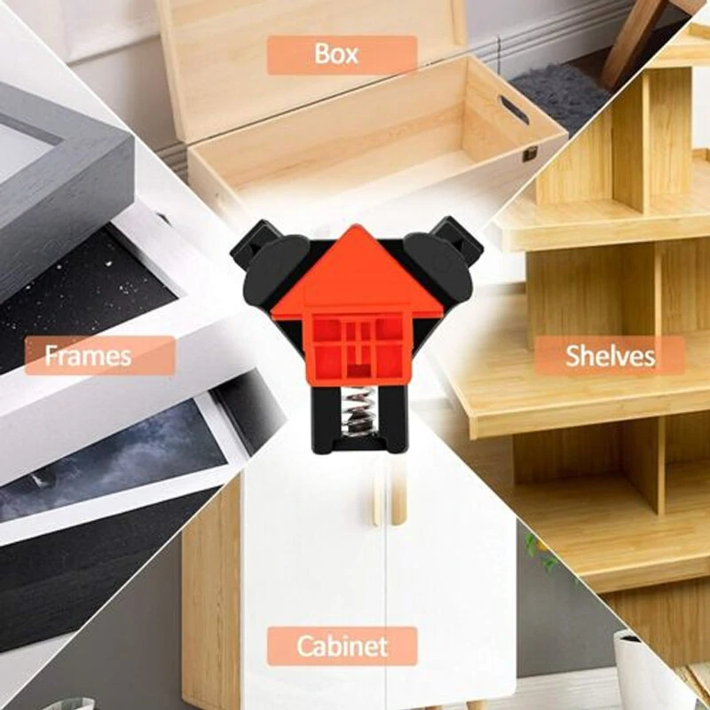 4pcs 90 Degree Corner Clamp Adjustable Right Angle Clamp Woodworking Clip Clamp — view 6