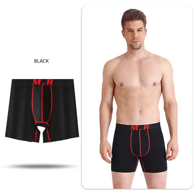 4pcs Cotton Men's Underwear Set Lengthened Anti-wear Comfortable Breathable Sports Boxer Briefs Underwear Set — view 8