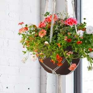 4Pcs Hand-woven Flower Pot Net Pocket Gardening Balcony Plant Lanyard  Holder — view 10