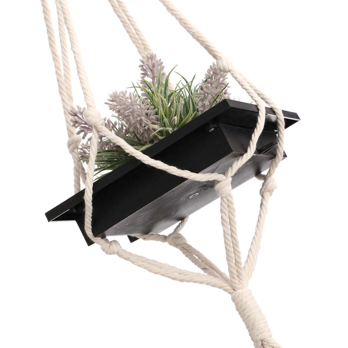 4Pcs Hand-woven Flower Pot Net Pocket Gardening Balcony Plant Lanyard  Holder — view 6