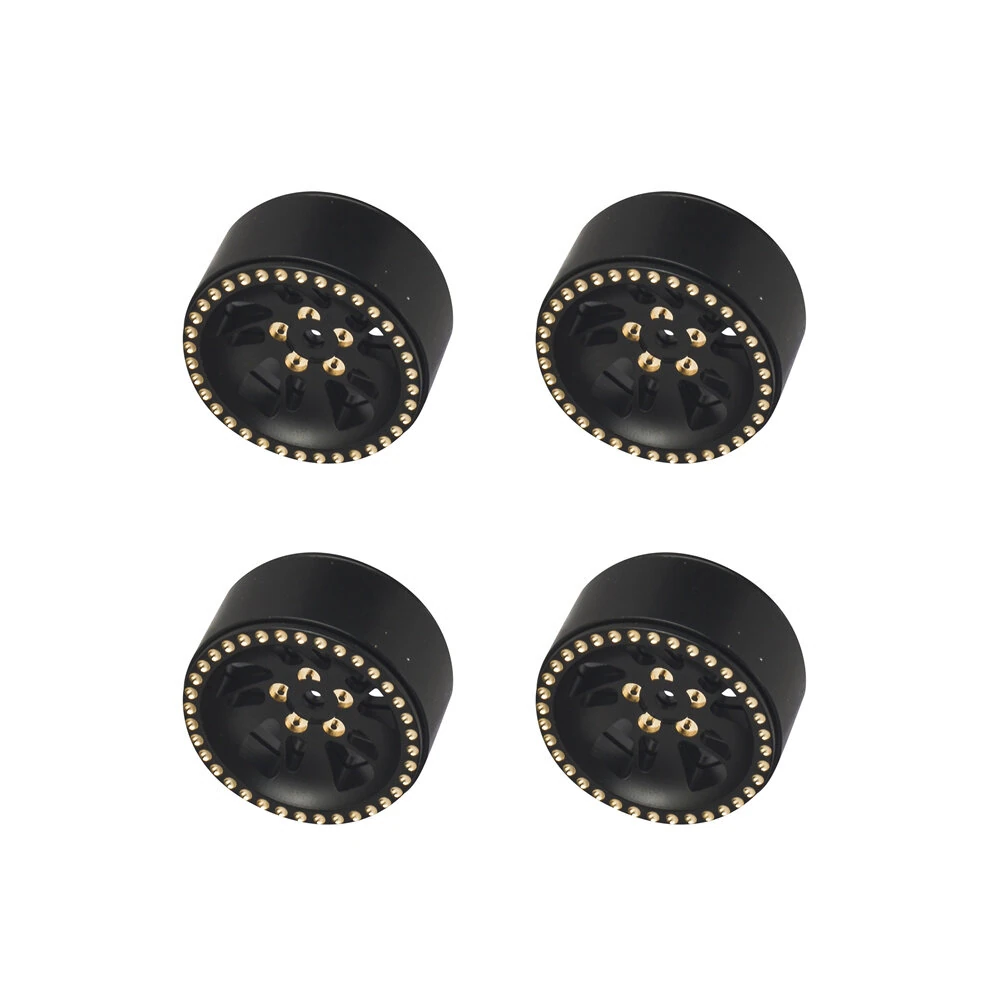 4PCS JXC LR1801 1/18 Rock Crawler RC Car Upgraded Parts Brass Wheel Rims Off-Road Truck Vehicles Models Spare Replacement Accessories — view 2