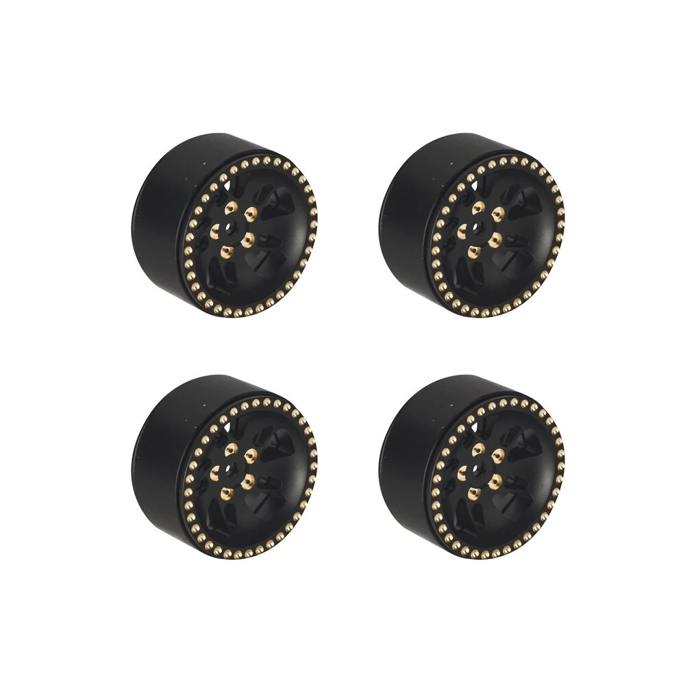 4PCS JXC LR1801 1/18 Rock Crawler RC Car Upgraded Parts Brass Wheel Rims Off-Road Truck Vehicles Models Spare Replacement Accessories — view 4