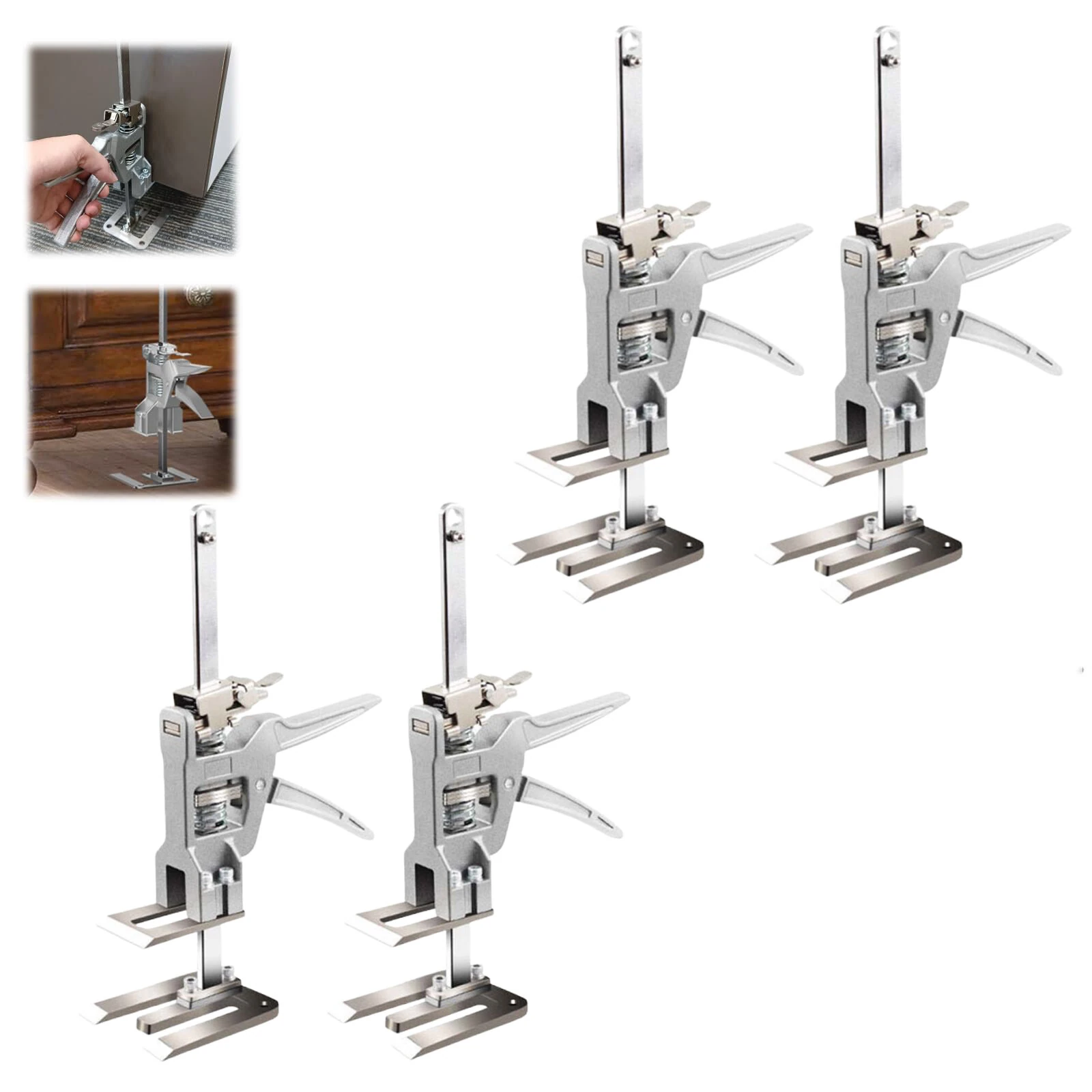 4PCS Labor Saving Arm Jack 12 Inch Heavy-Duty Versatile Drywall Lift Wall Tile Locator and Woodworking Clamp with Adjustable Height 0-145mm 440 Lbs Lift Capacity — view 8
