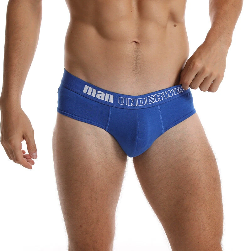 4pcs Men's Cotton Briefs Breathable Solid Color Panties Men Underwear Comfortable Loose Fit Underpants — view 2