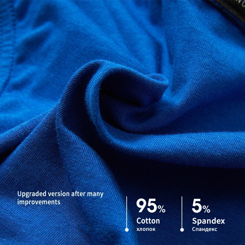 4pcs Men's Cotton Briefs Breathable Solid Color Panties Men Underwear Comfortable Loose Fit Underpants — view 5