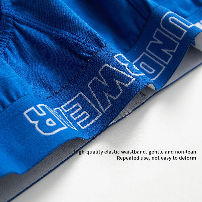 4pcs Men's Cotton Briefs Breathable Solid Color Panties Men Underwear Comfortable Loose Fit Underpants — view 6